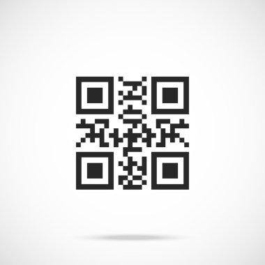 QR Kod düz simgesi. vektör çizim