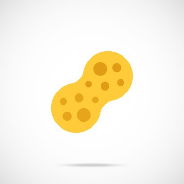 Banyo süngeri düz simgesi. Vektör çizimi