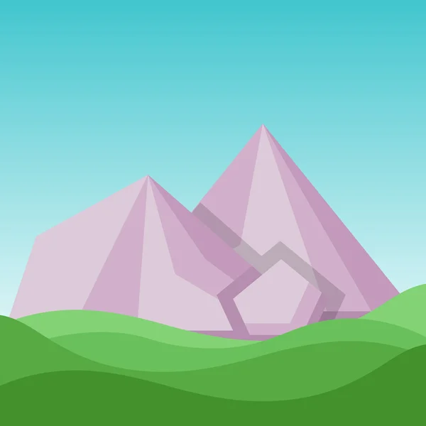 Mountain landscape vector illustration — Stock Vector