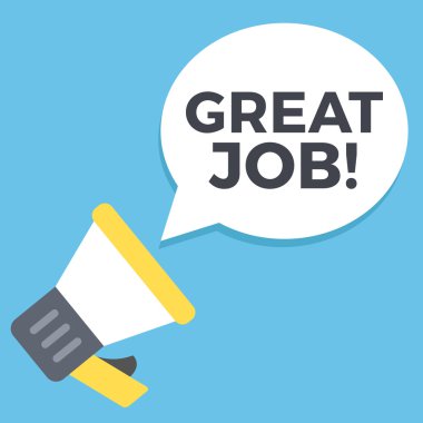 Hoparlör büyük iş kelime. Düz tasarlamak vektör