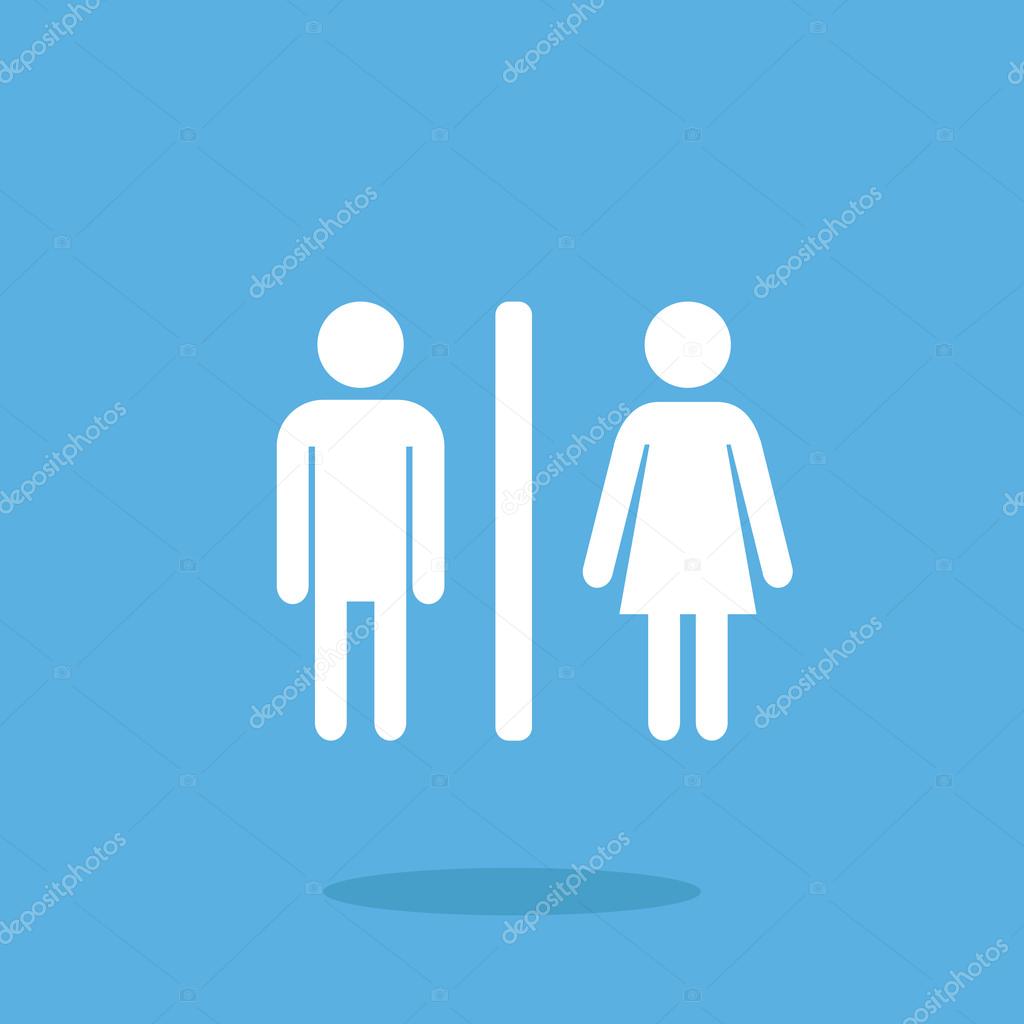 WC icon. Man and woman. Restroom vector icon — Stock Vector © magurok5 ...