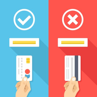 Nasıl kredi kartı atm makine içinde eklemek için. Kredi kartları eklemenin doğru ve yanlış yolları. Yaratıcı düz tasarım vektör çizim