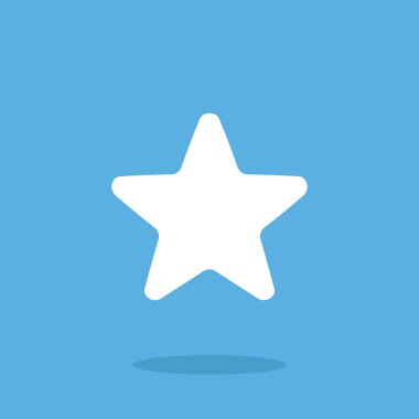 Vektör yıldız simgesi. Beyaz Yıldız grafik tasarım web simgesi