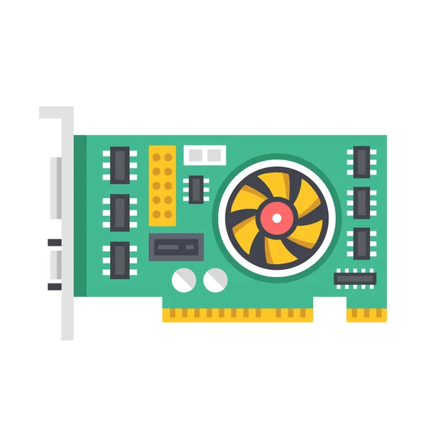 Karta graficzna Vector wideo. Grafika wektorowa karta graficzna — Wektor stockowy