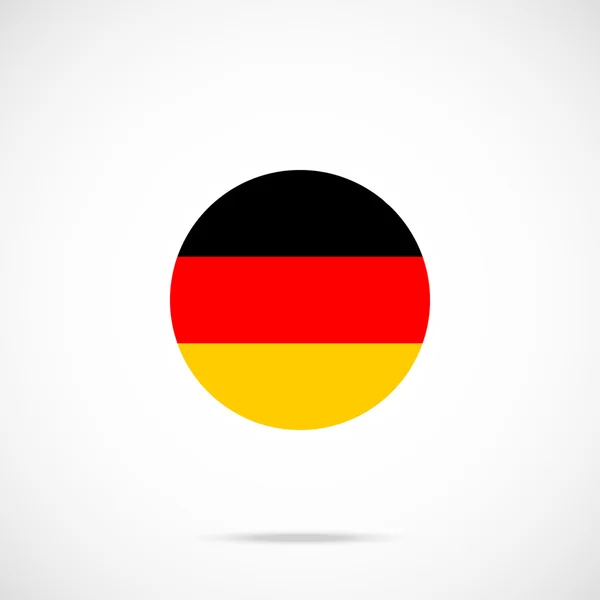 Germany flag round icon. German flag icon with accurate official color scheme. Vector icon — Stock Vector