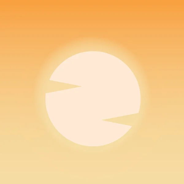 Hete zon. Woestijn brandende zon. Zomer achtergrond. Vector illustratie — Stockvector