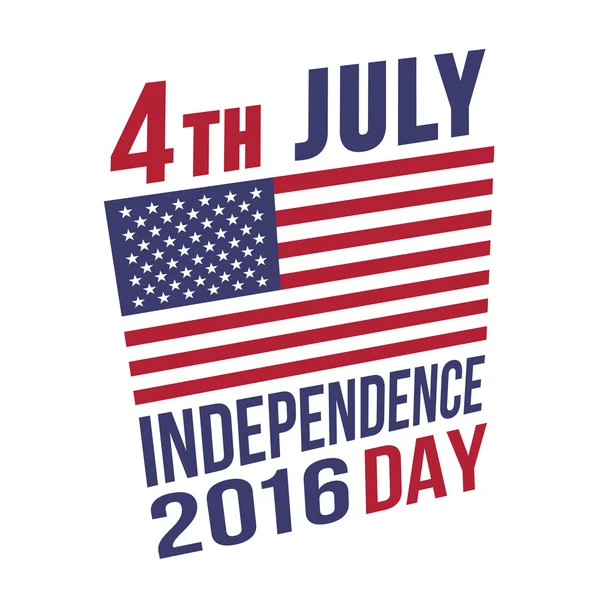 Ilustração vetorial do dia 4 de julho Independência 2016 — Vetor de Stock