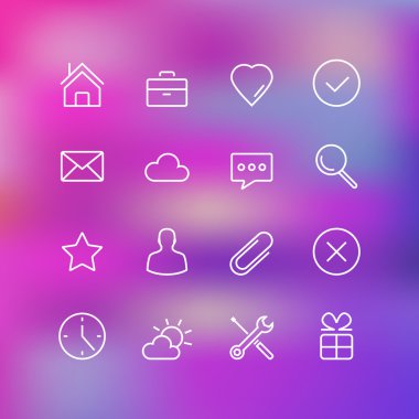 Vektör ince çizgi simgeler kümesi. Modern mimari stili simgeler. Üstün kaliteli temiz düz grafik öğeleri Tasarla. Vektör simgeler