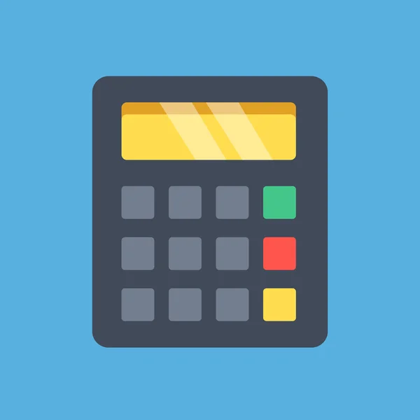 Vector calculator icon. Flat design vector illustration — Stock Vector