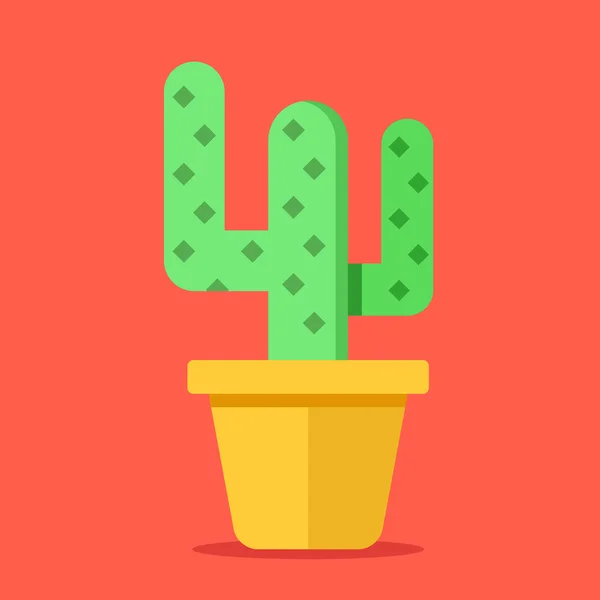 Vector kaktus i kruka — Stock vektor