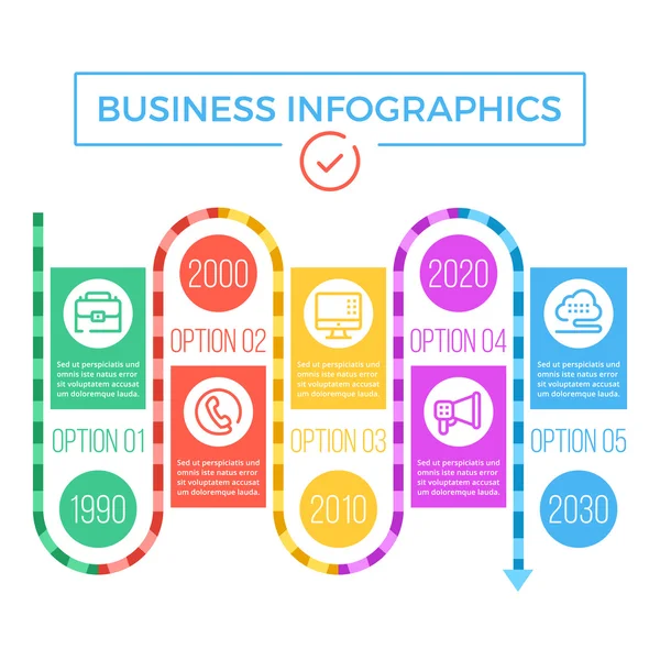 Схема ділової інфографіки. Плоский дизайн Векторні ілюстрації — стоковий вектор