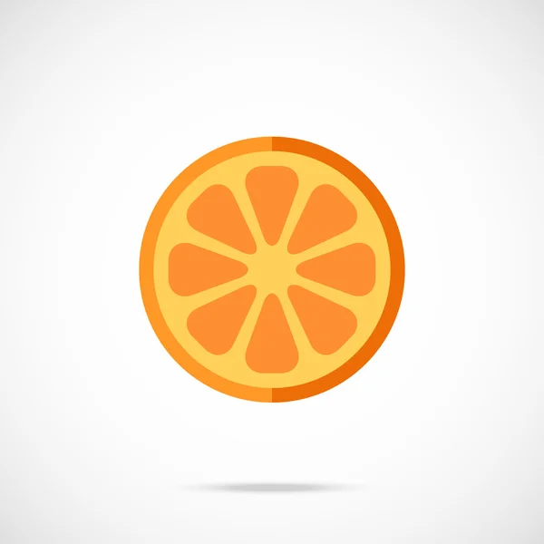 Vector icono de rebanada naranja — Vector de stock