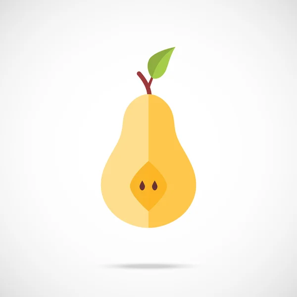 Vector pear slice icon — Stock Vector