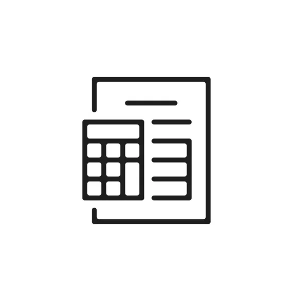 Document Pictogramă Calculator Factură Formular Fiscal Plan Asigurare Concepte Contabile — Vector de stoc