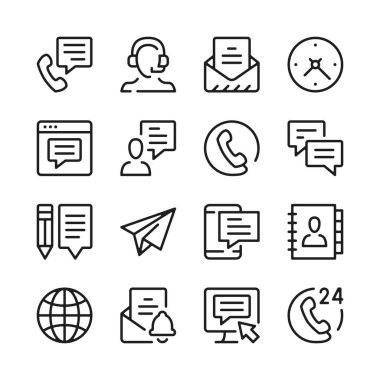 Satır simgeleri ayarlandı. Modern grafik tasarım kavramları, basit ana hatlar ögeleri koleksiyonu. Vektör satırı simgeleri