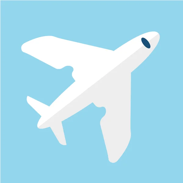 Vector Airplane Flat Icon — Stock Vector