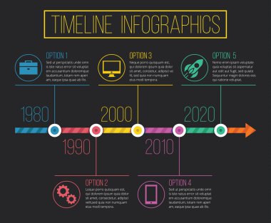 vektör zaman çizelgesi infographics 01