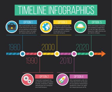 vektör zaman çizelgesi infographics 03