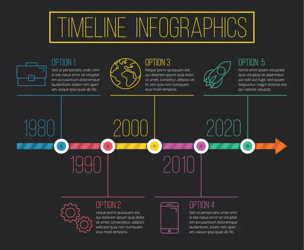 Vektor Timeline Infografiken 02 — Stockvektor