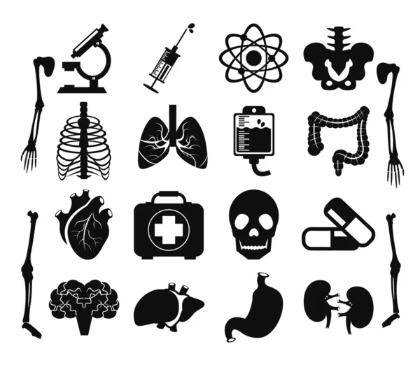 Vektorsymbole interner menschlicher Organe — Stockvektor