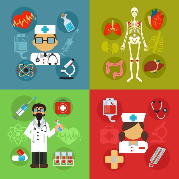 Moderno vector plano ilustraciones médicas concepto — Vector de stock