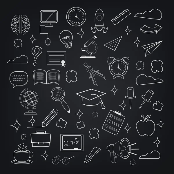 Vector onderwijs pictogrammenset — Stockvector