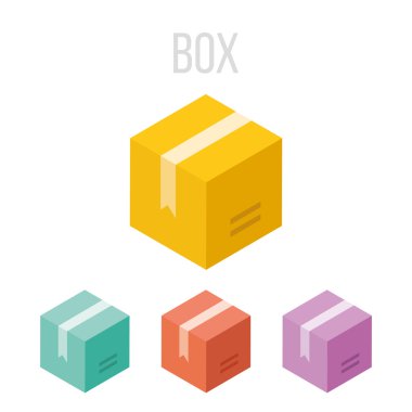 Vector box icons clipart