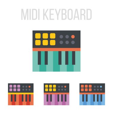 Vector MIDI keyboard icons