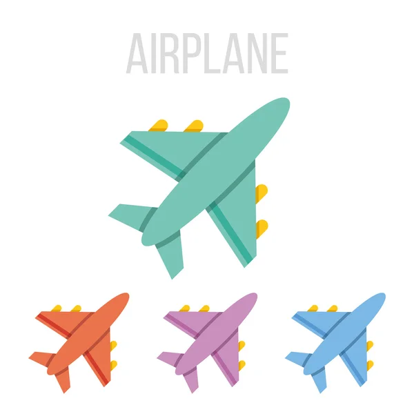 Vector airplane icons — Stock Vector