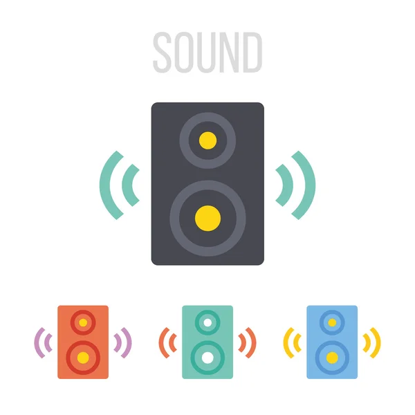 Vector audio speaker icons — Stock Vector