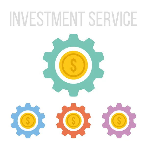 Icônes de service d'investissement vectoriel — Image vectorielle