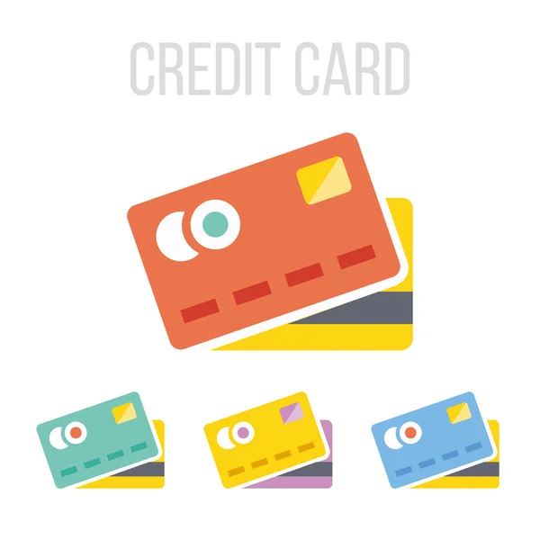 Vector creditcard pictogrammen — Stockvector