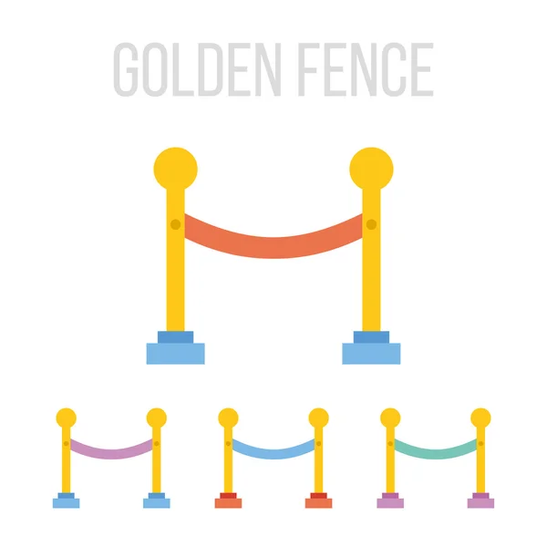 Vector gyllene staket ikoner — Stock vektor