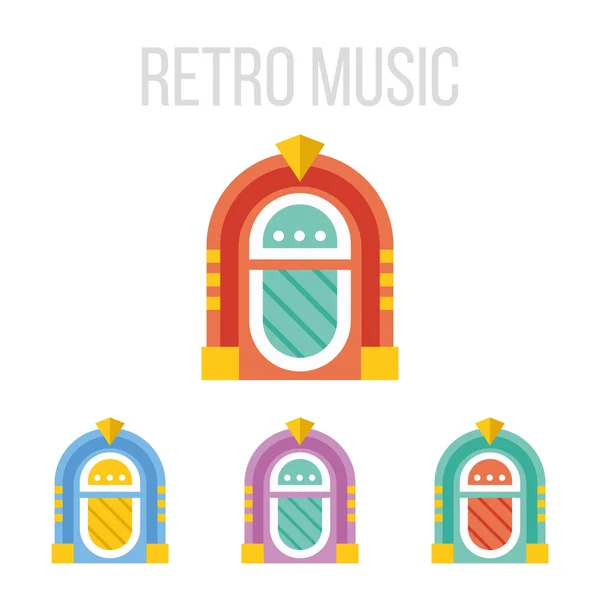 Vector jukebox icons — Stock Vector