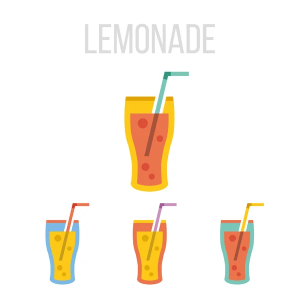 Ícones de limonada vetorial — Vetor de Stock