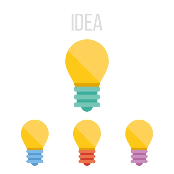 Vector lightbulb icons — Stock Vector