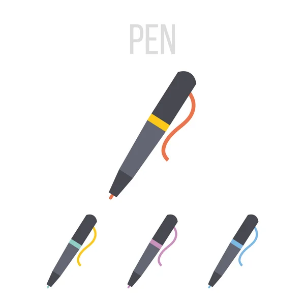 Ícones de caneta vetora — Vetor de Stock