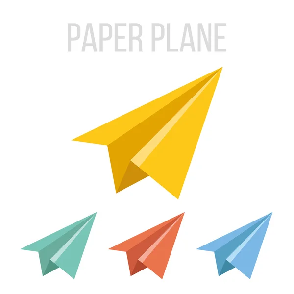 Icônes d'avion de papier vectoriel — Image vectorielle