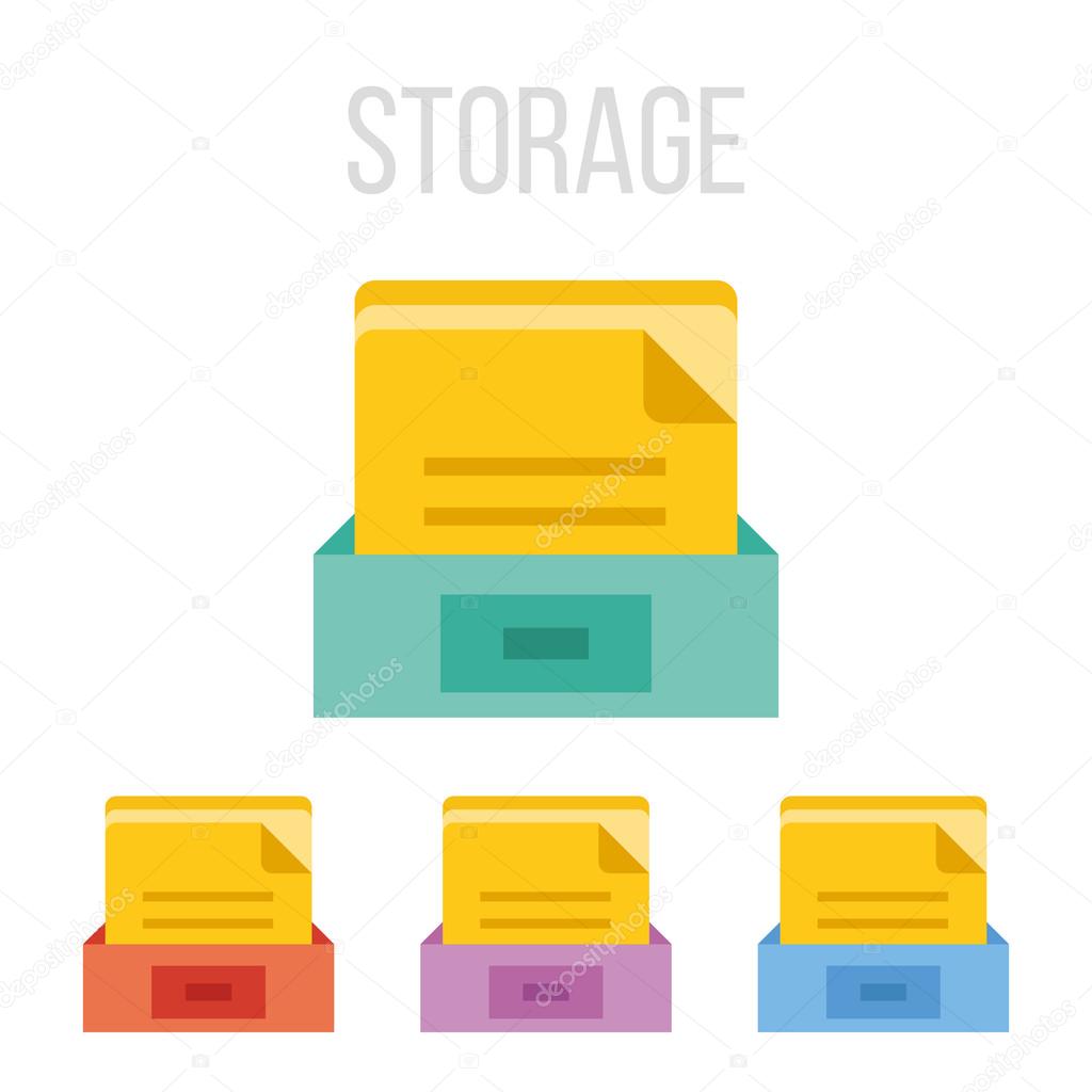 Vector file storage icons