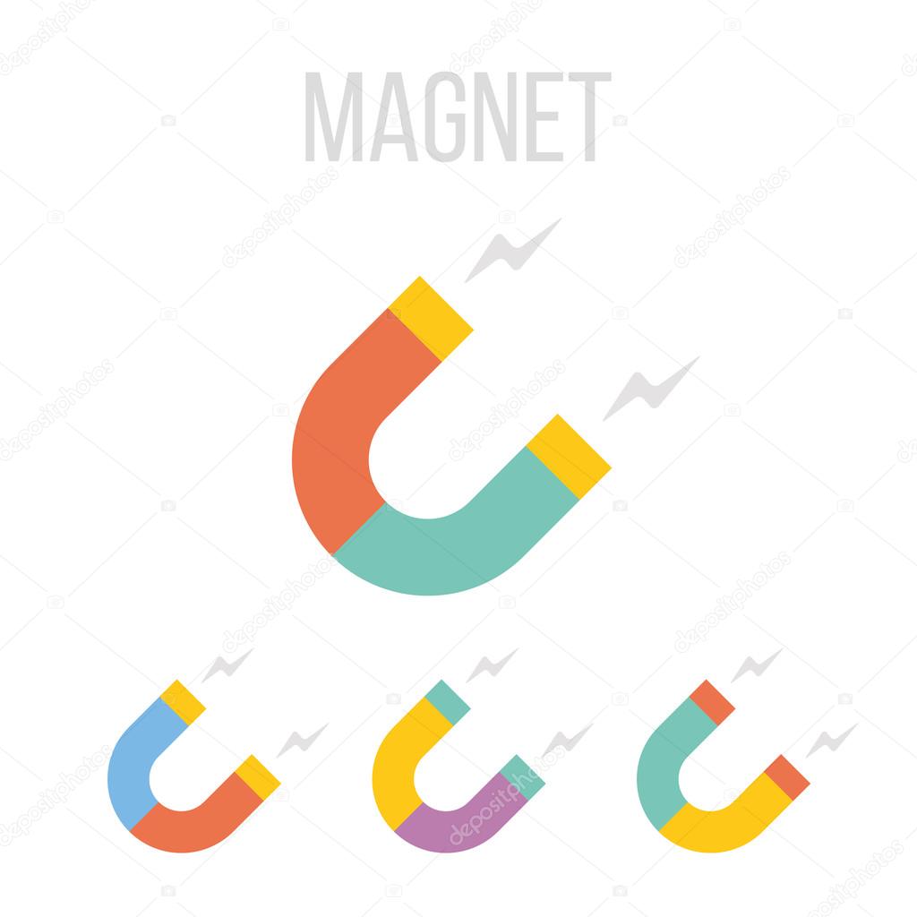 Vector magnet icons