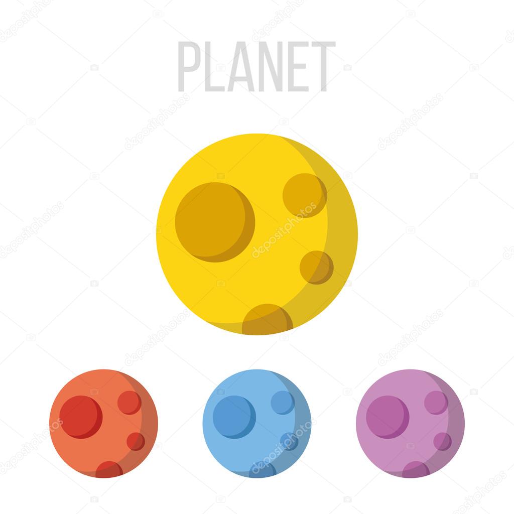 Vector planet icons