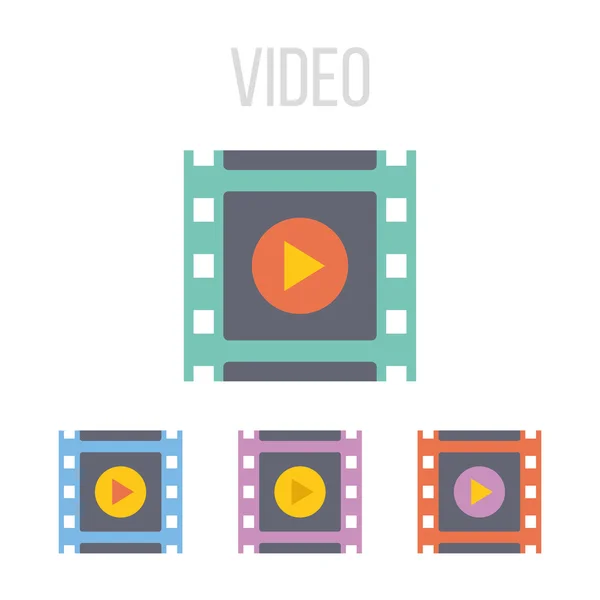 Vector video kaderpictogrammen — Stockvector