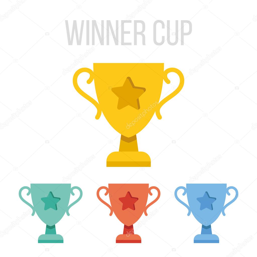 Vector winner cup icons