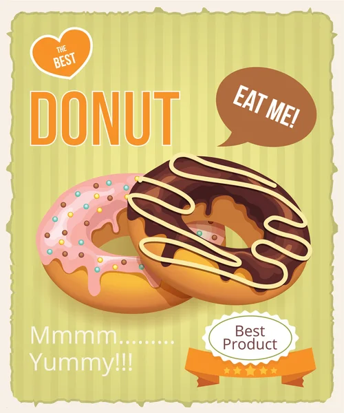 Vektor donuts banner illustration — Stock vektor