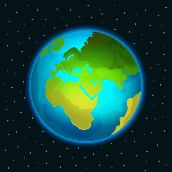 Vectorillustratie planeet aarde — Stockvector