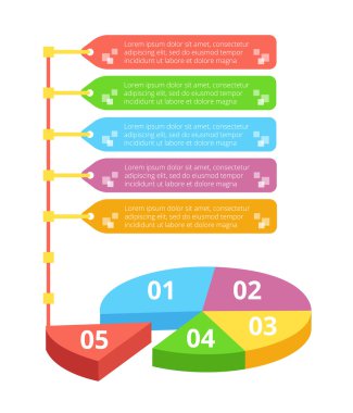 Vektör coloful düz grafik illüstrasyon