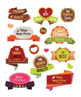 Vektör Etiketler Etiketler ve rozetleri Set