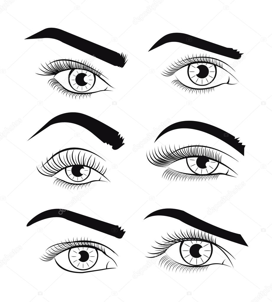 Vector template eyes. Vector illustration