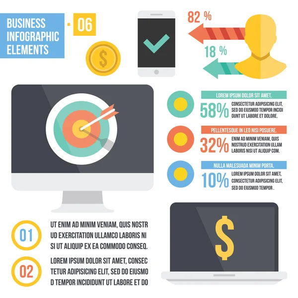 Vintage infographics elementen. Reeks 6. — Stockvector