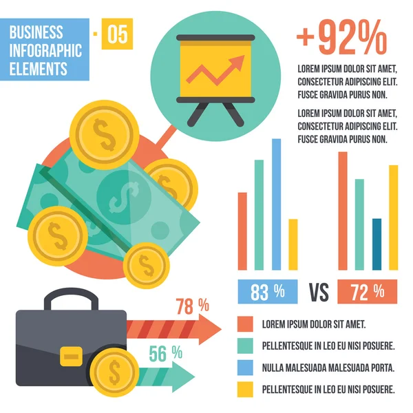 Elementos infográficos vintage. Conjunto 5 . — Vetor de Stock